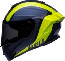 BELL Race Star Flex DLX Tantrum 2 Helmet - Dark Blue/Hi-Viz Yellow
