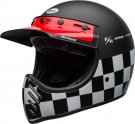 BELL Moto-3 Helmet - Fasthouse Checkers Matte/Gloss Black/White/Red